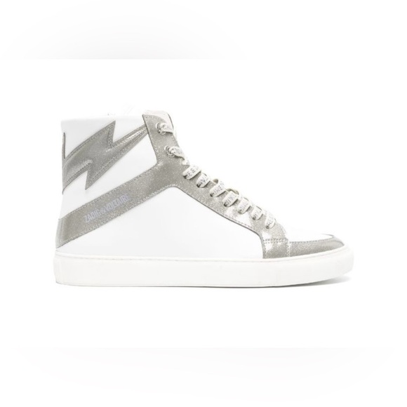 Zadig&Voltaire High Flash Infinity leather sneakers size 37 - Picture 1 of 12